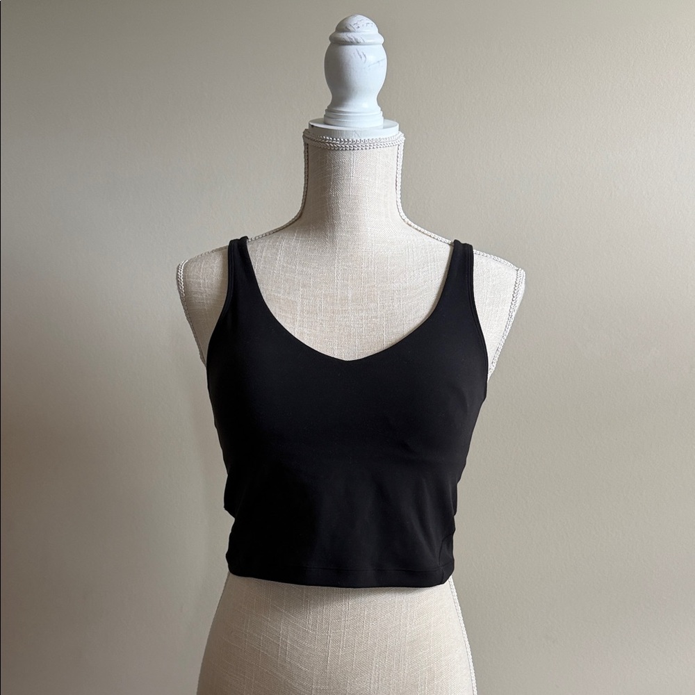 lululemon athletica Black Scoop-Back Cropped Sports Bra